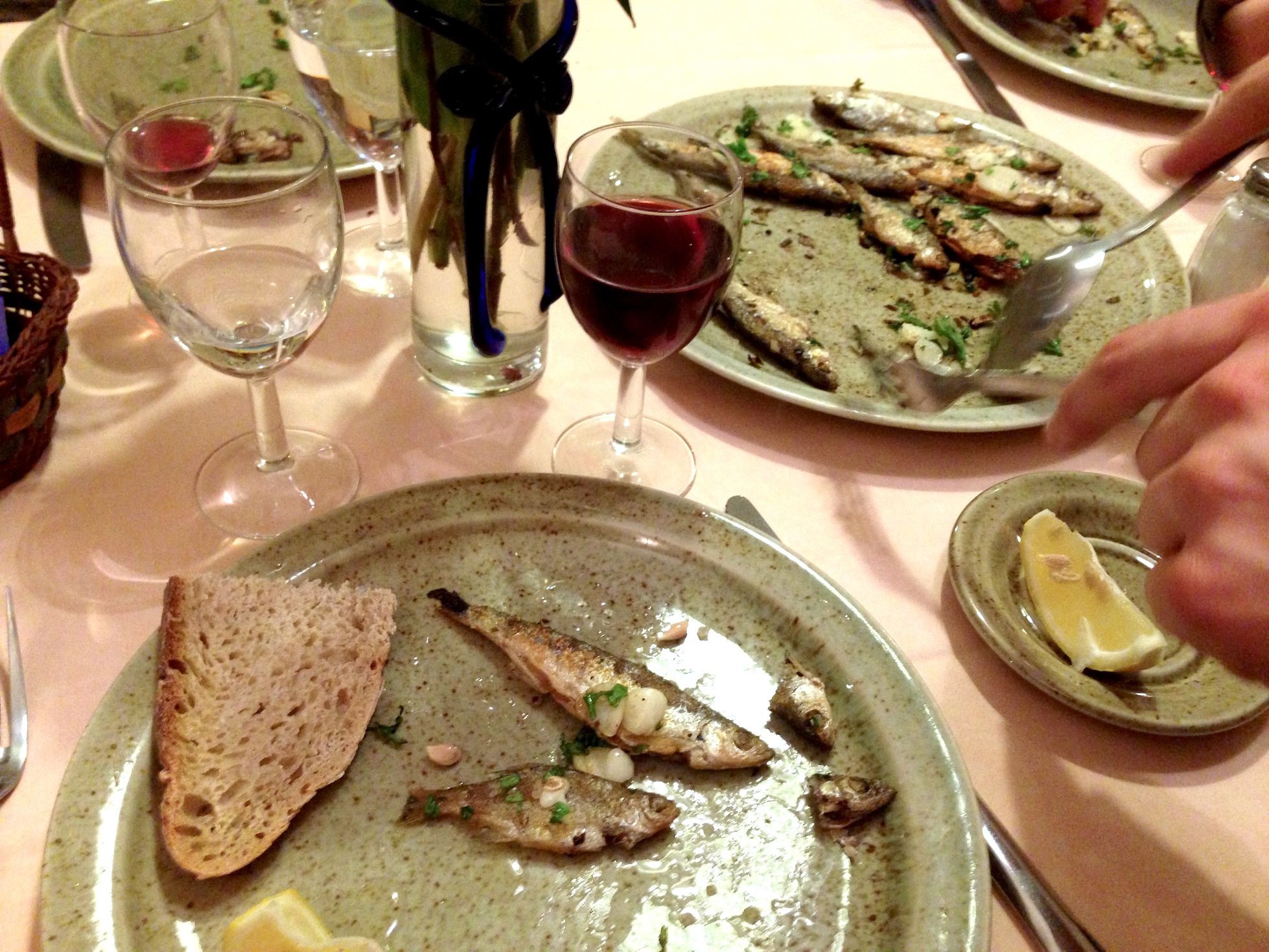 Here's some bread! Maybe bread will make eating whole fish less terrifying!