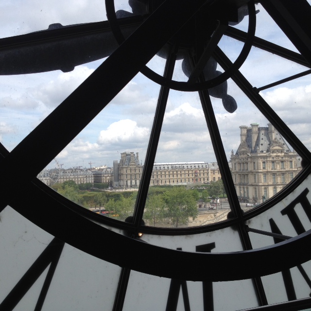 out the clock and across the Seine you can see the museum I wished I was in