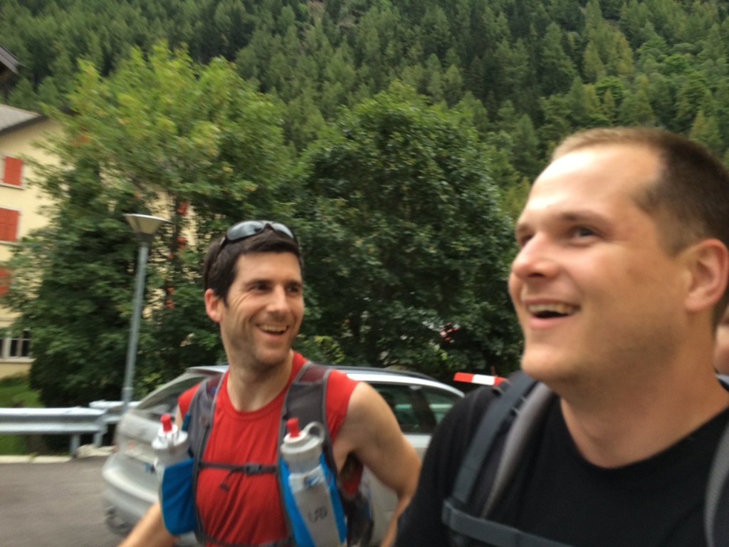 Chris was happy to see me, but especially Rowan, who's on my back at this point.